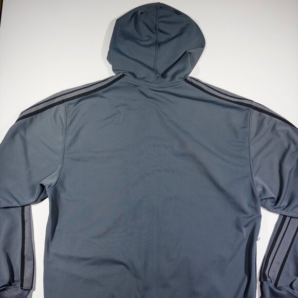 Vintage Nike Men's Full Zip Hooded Sweatshirt Grey Y2K - Size Medium - Picture 2 of 9